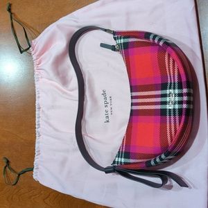 Plaid fabric Kate Spade handbag